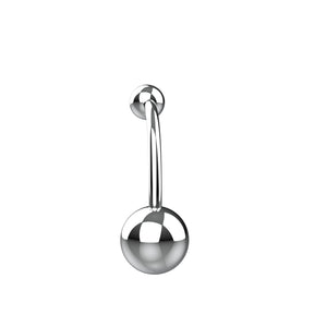 Silver navel ring 