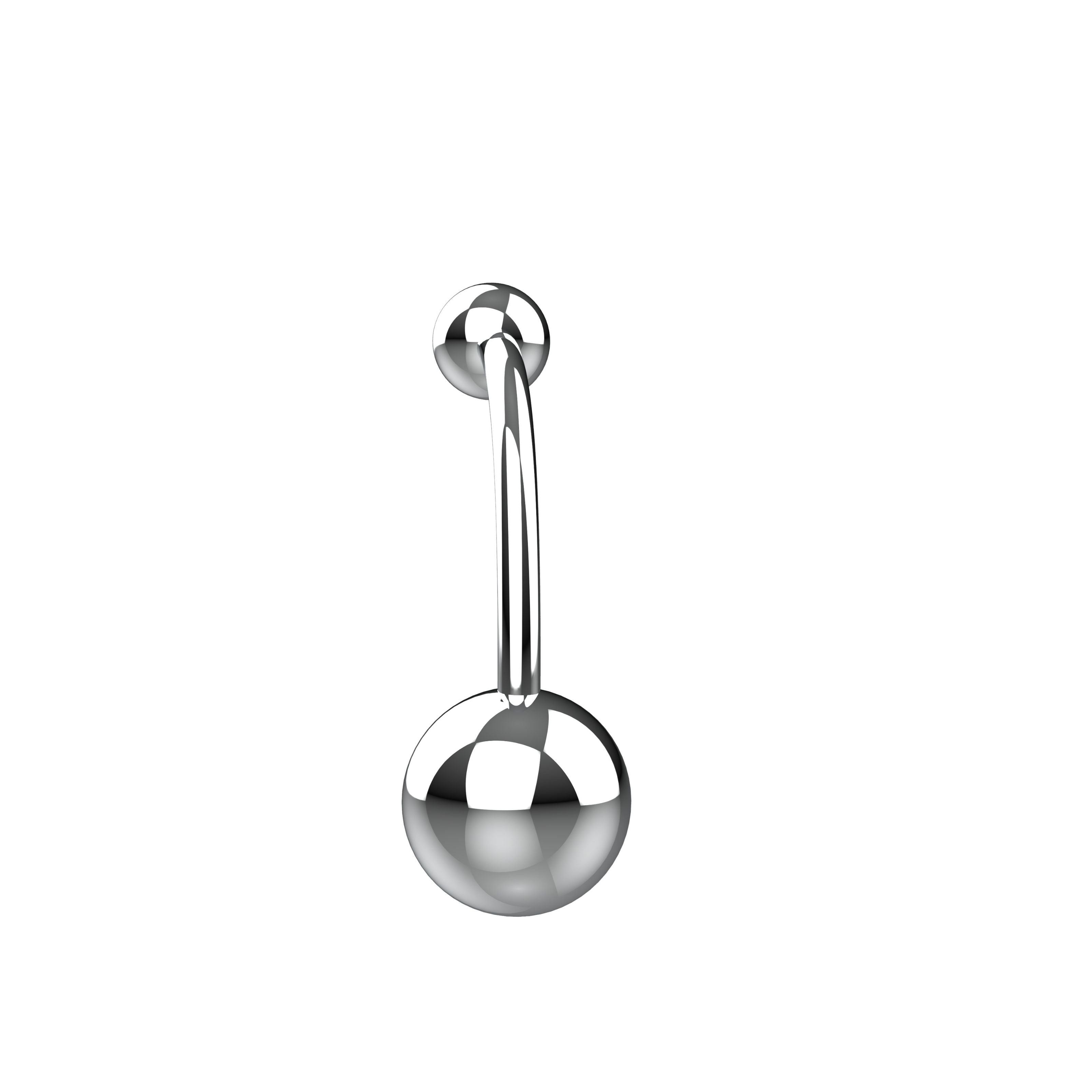 Silver navel ring 