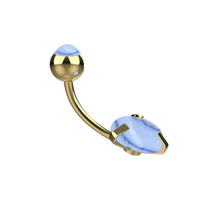 Gold belly button ring