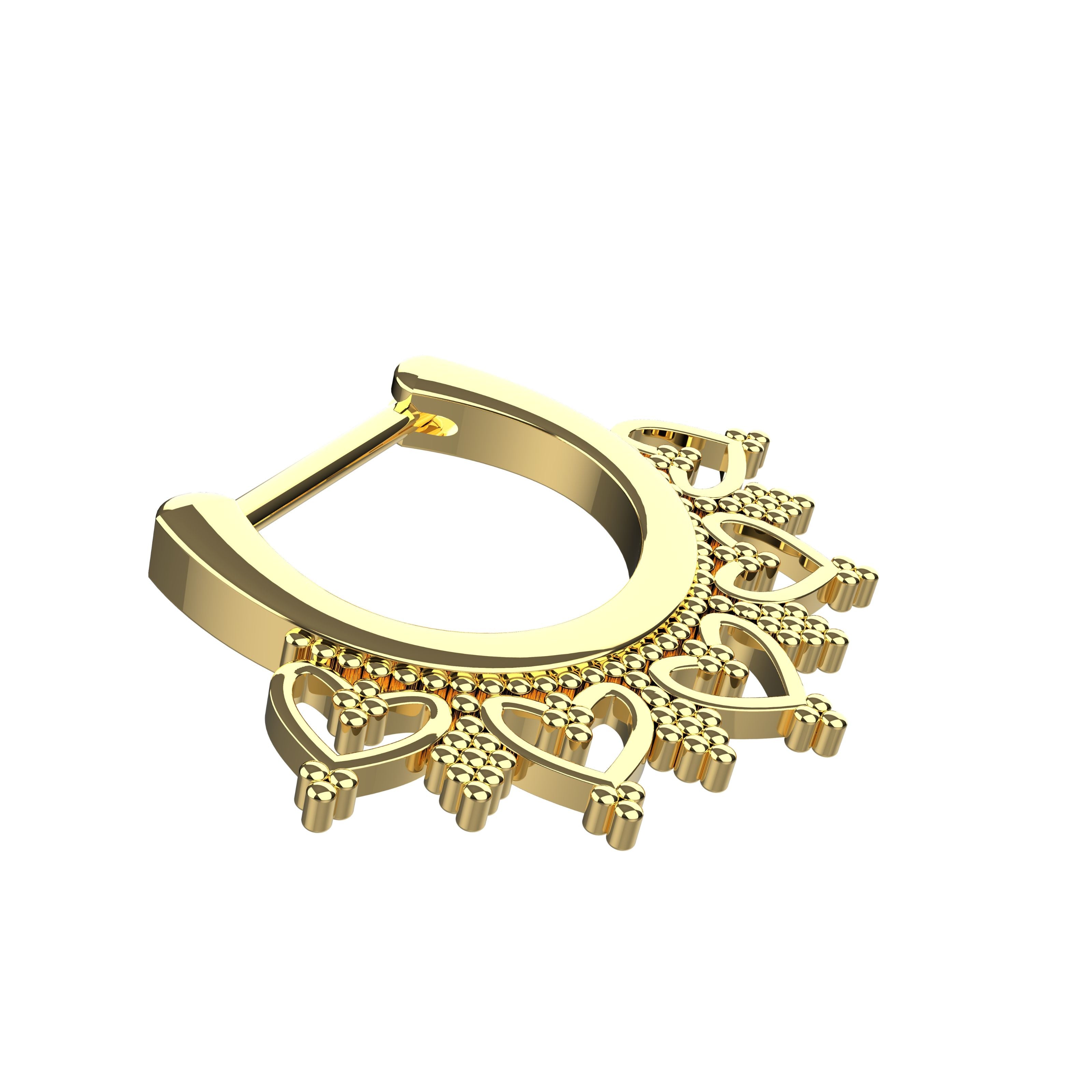 traditional indian septum jewellery - 
pierced nose septum ring india