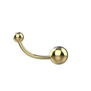 Gold belly piercing ring