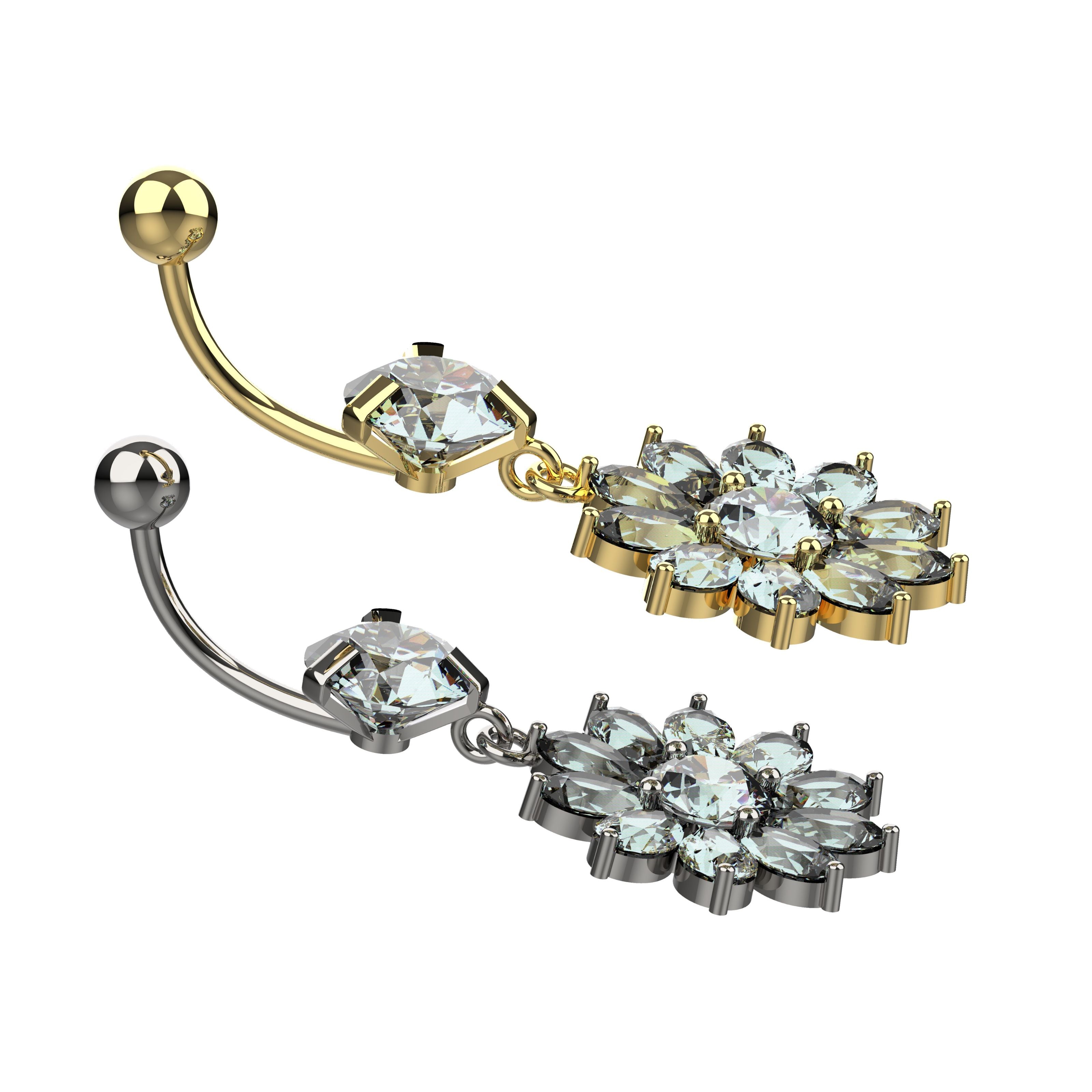 belly button ring for women – stylish navel jewellery 14g belly piercing india