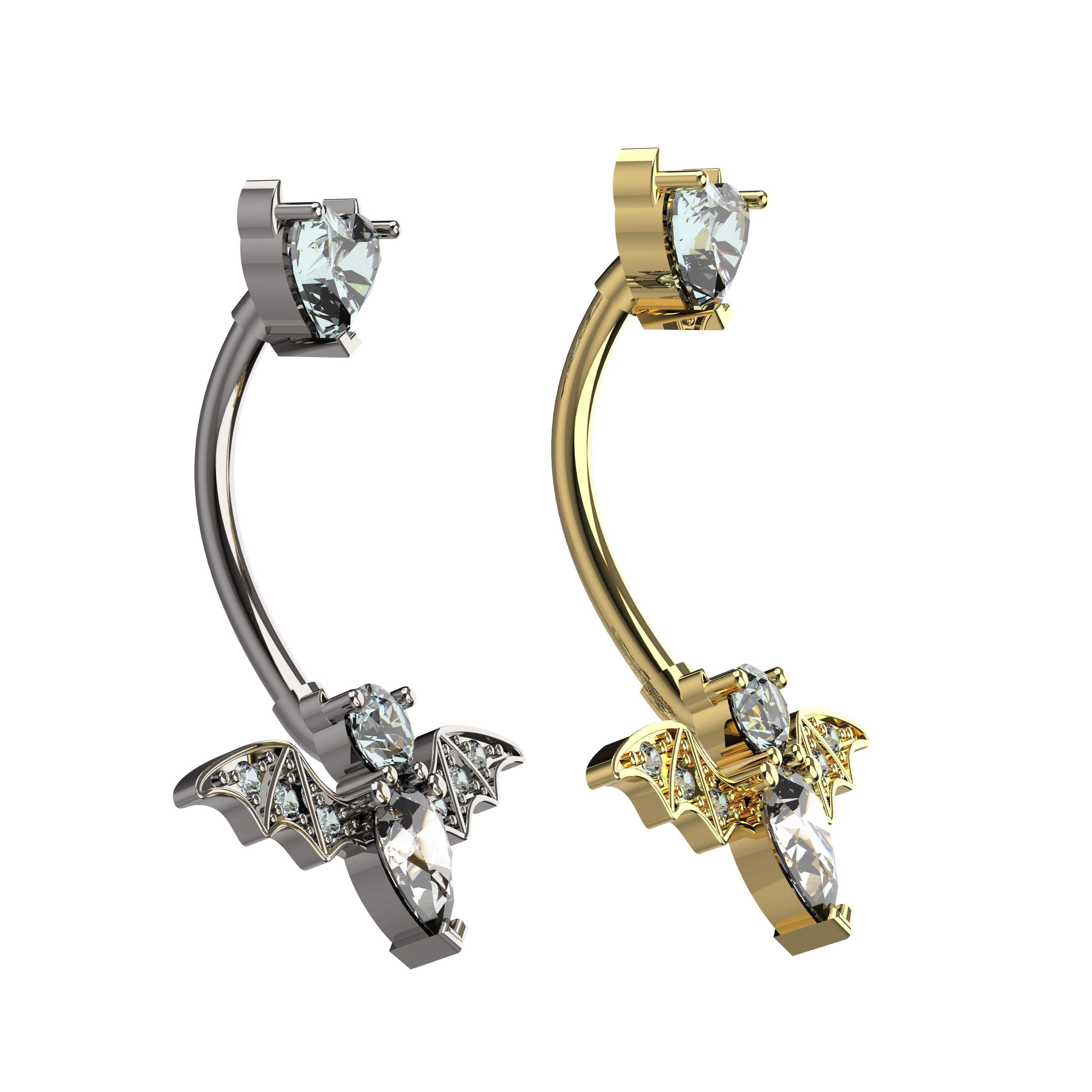 Gold and silver Belly Ring 