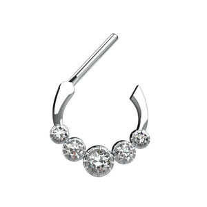 silver bulak septum hoop - gold bulak septum ring