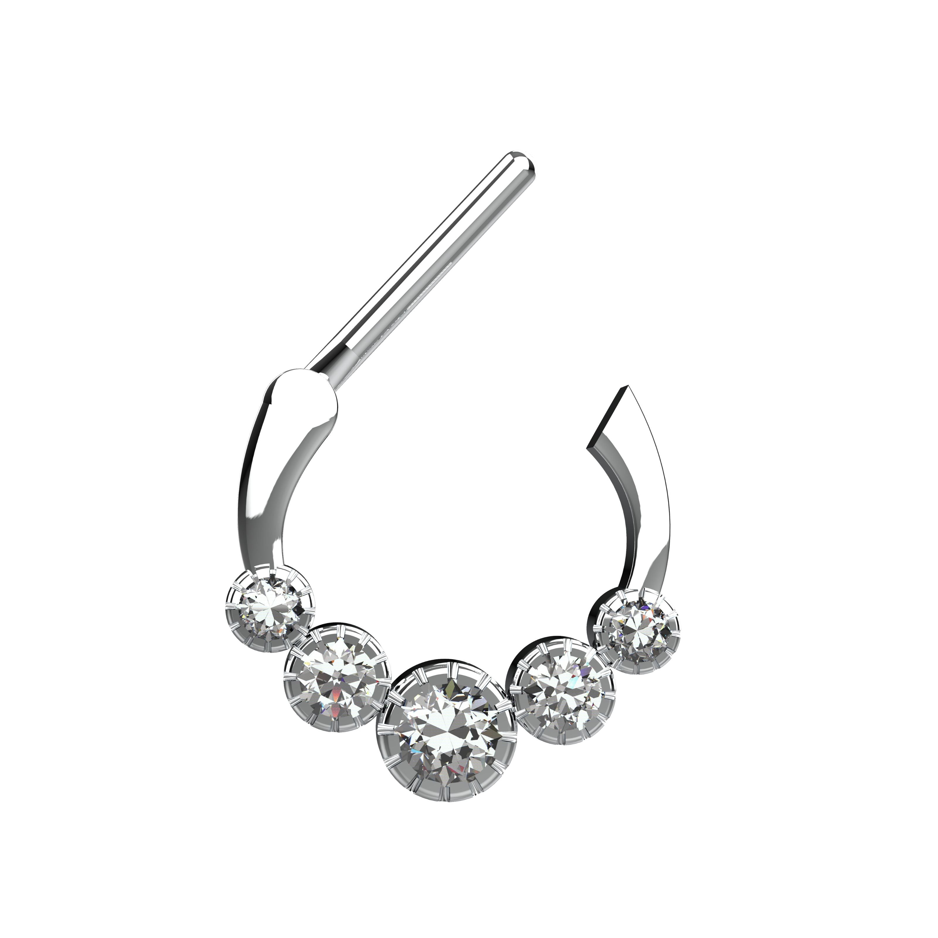 silver bulak septum hoop - gold bulak septum ring