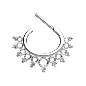 silver & gold septum rings - indian tribal septum piercing jewellery