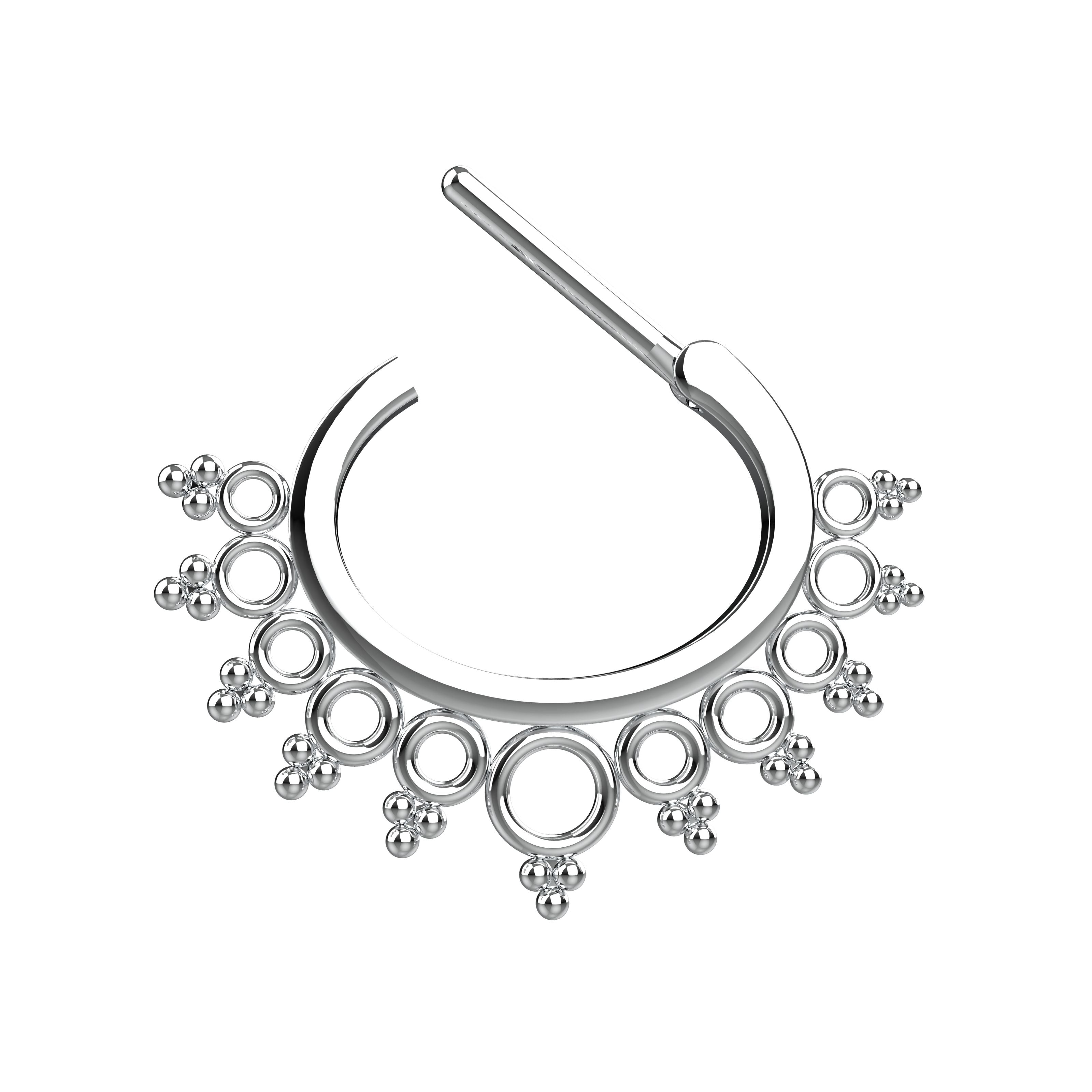 silver & gold septum rings - indian tribal septum piercing jewellery