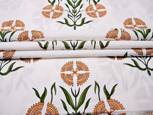 Handblock Floral Cotton Fabric
