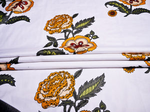 Flower print cotton material