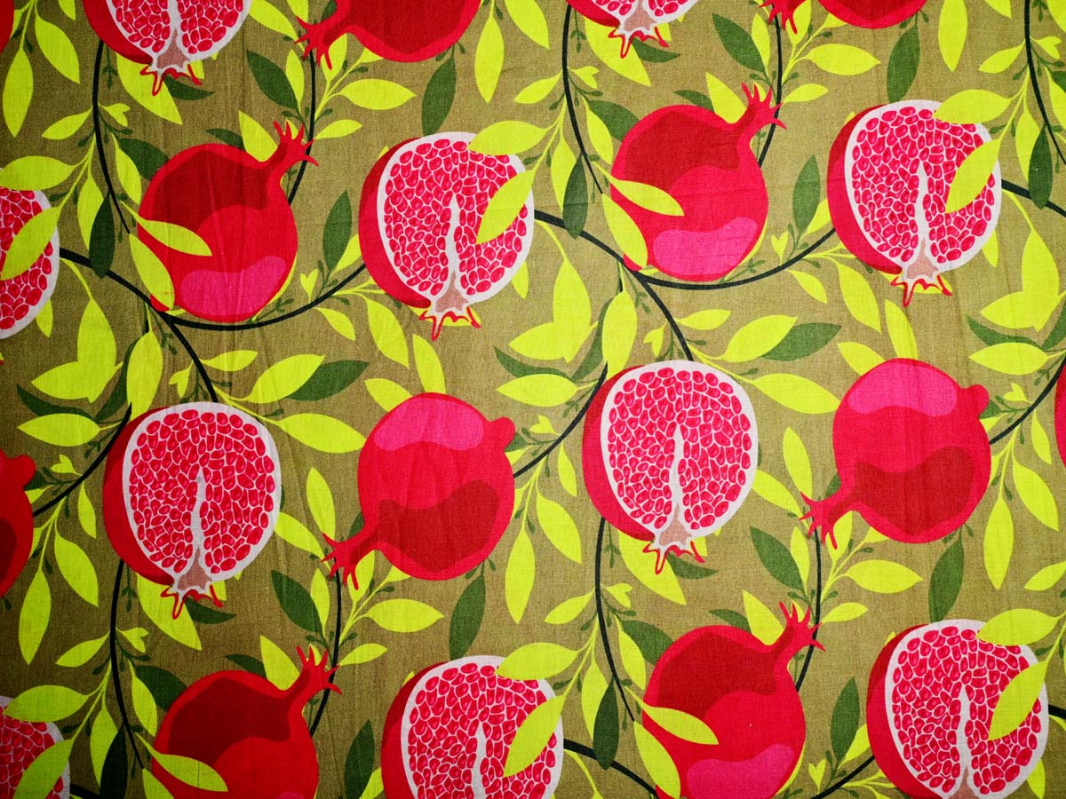 Fruits design cotton material