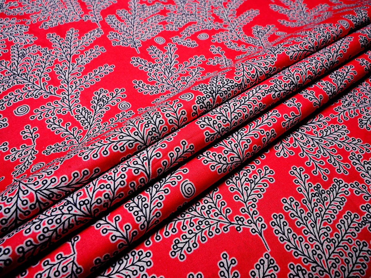 Red Fabrics - Stylish Cotton Material for Home Projects