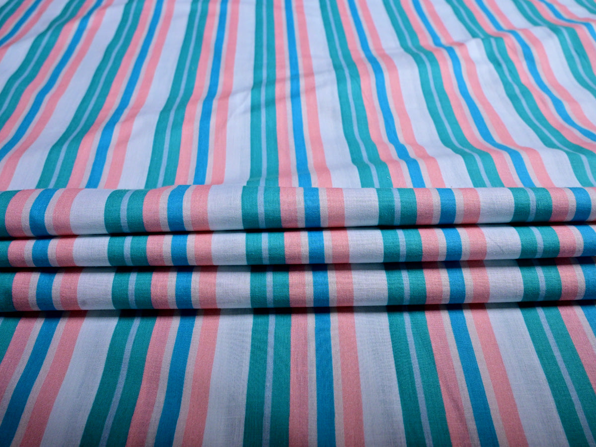 Cotton stripes print fabric
