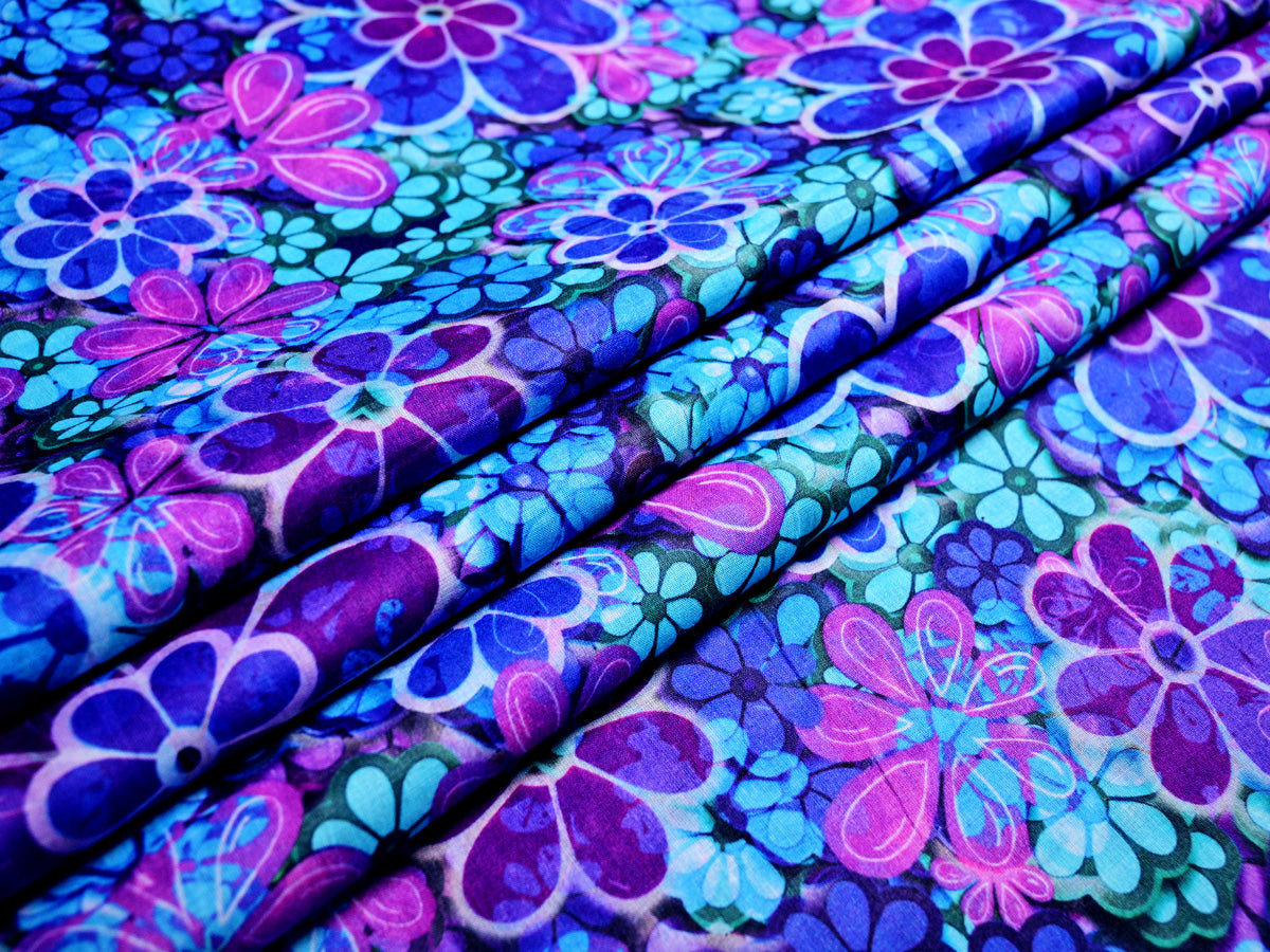 cotton fabric for shirts blue