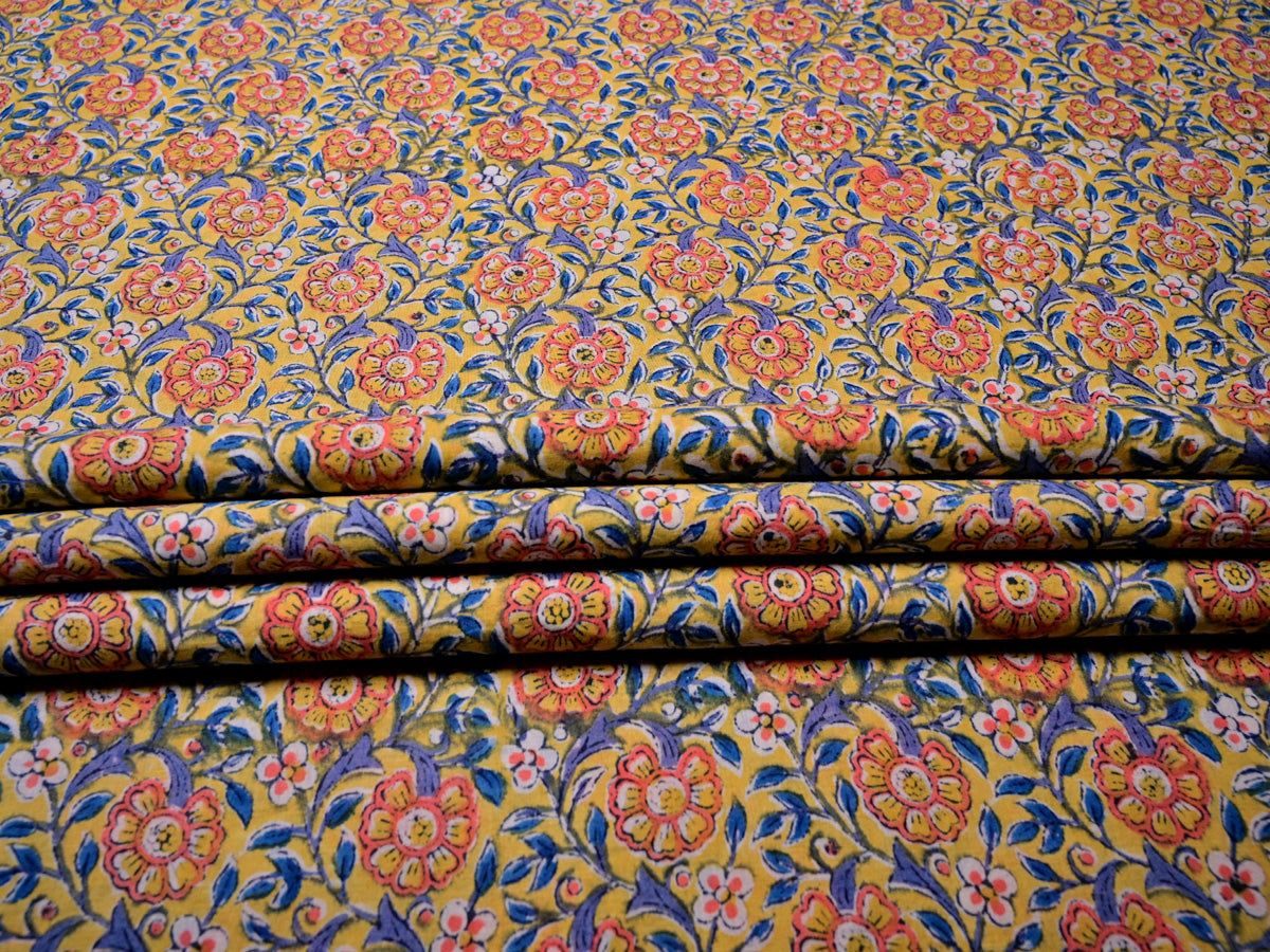 Sanganeri print fabric for traditional outfits