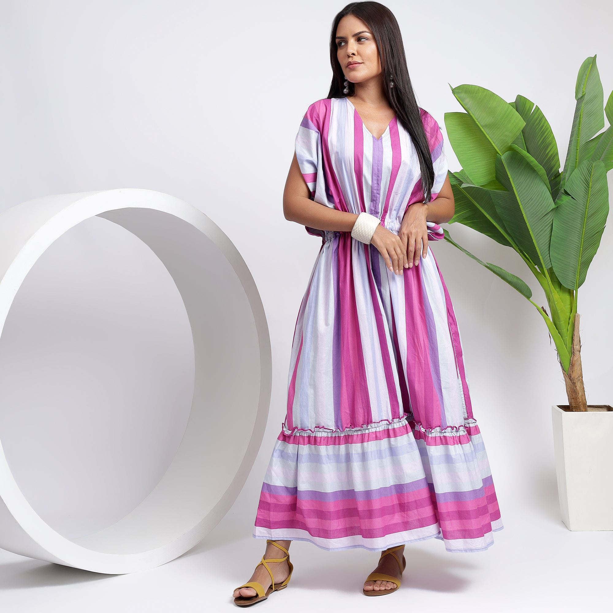 Kaftan Style Maxi Gown – Western Attire for Women