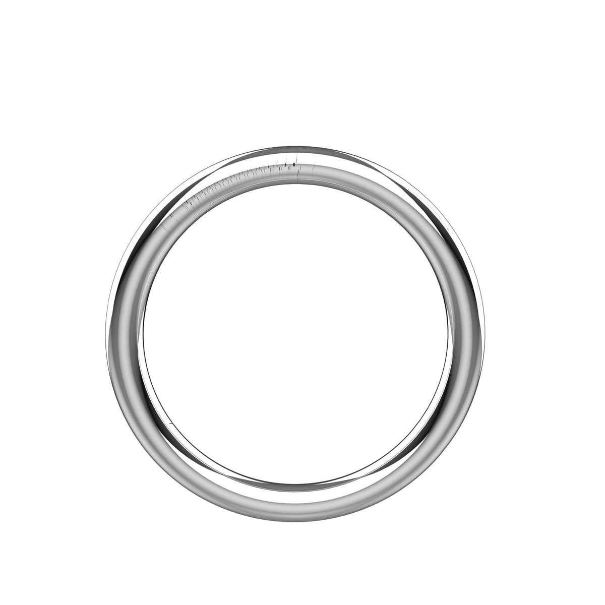 Silver-finish 8mm hoop nose ring in 316L stainless steel
