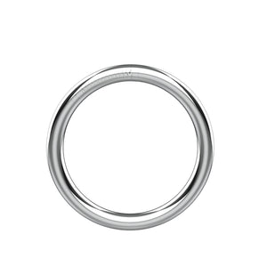Silver-finish 8mm hoop nose ring in 316L stainless steel
