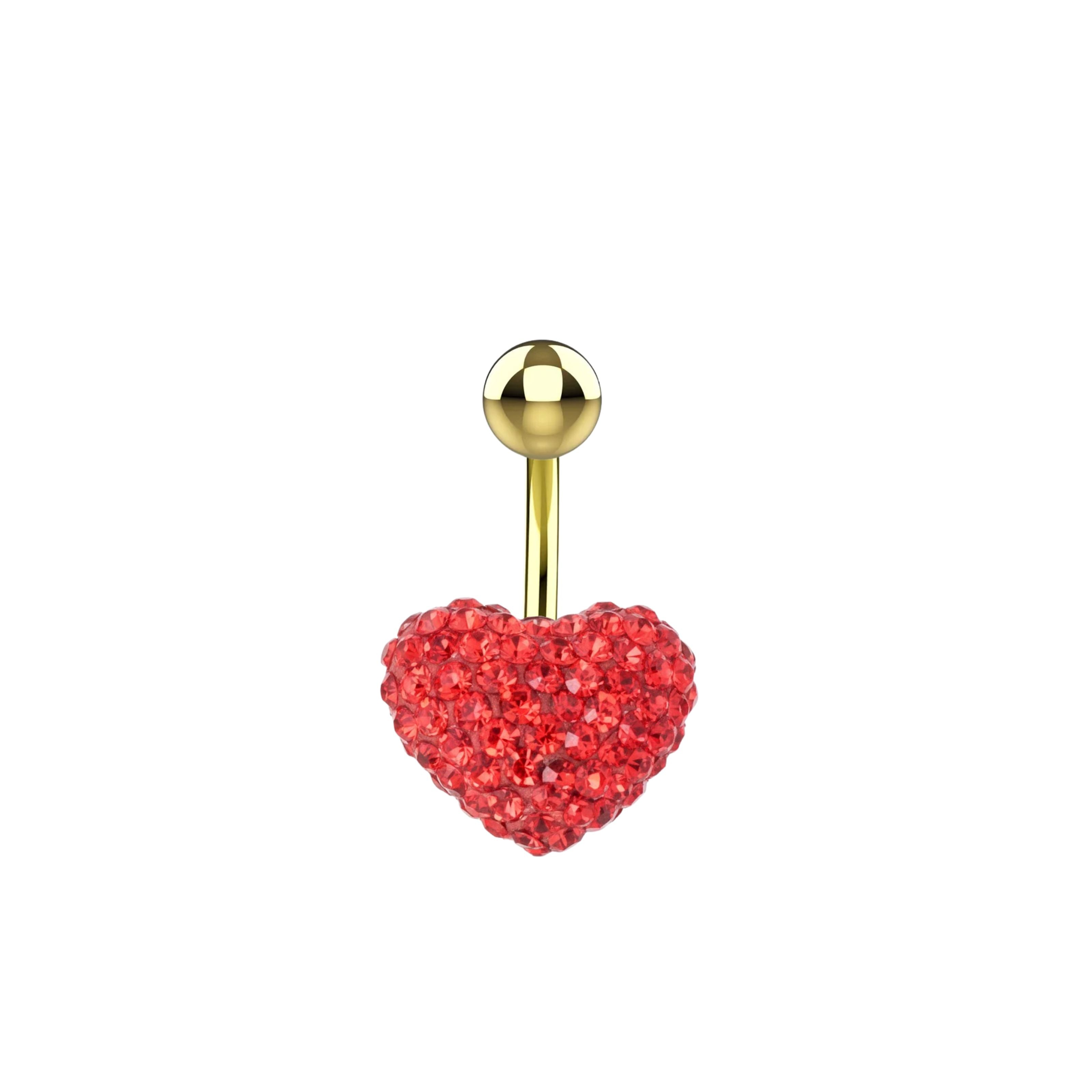 heart design belly ring - belly ring piercing jewellery india