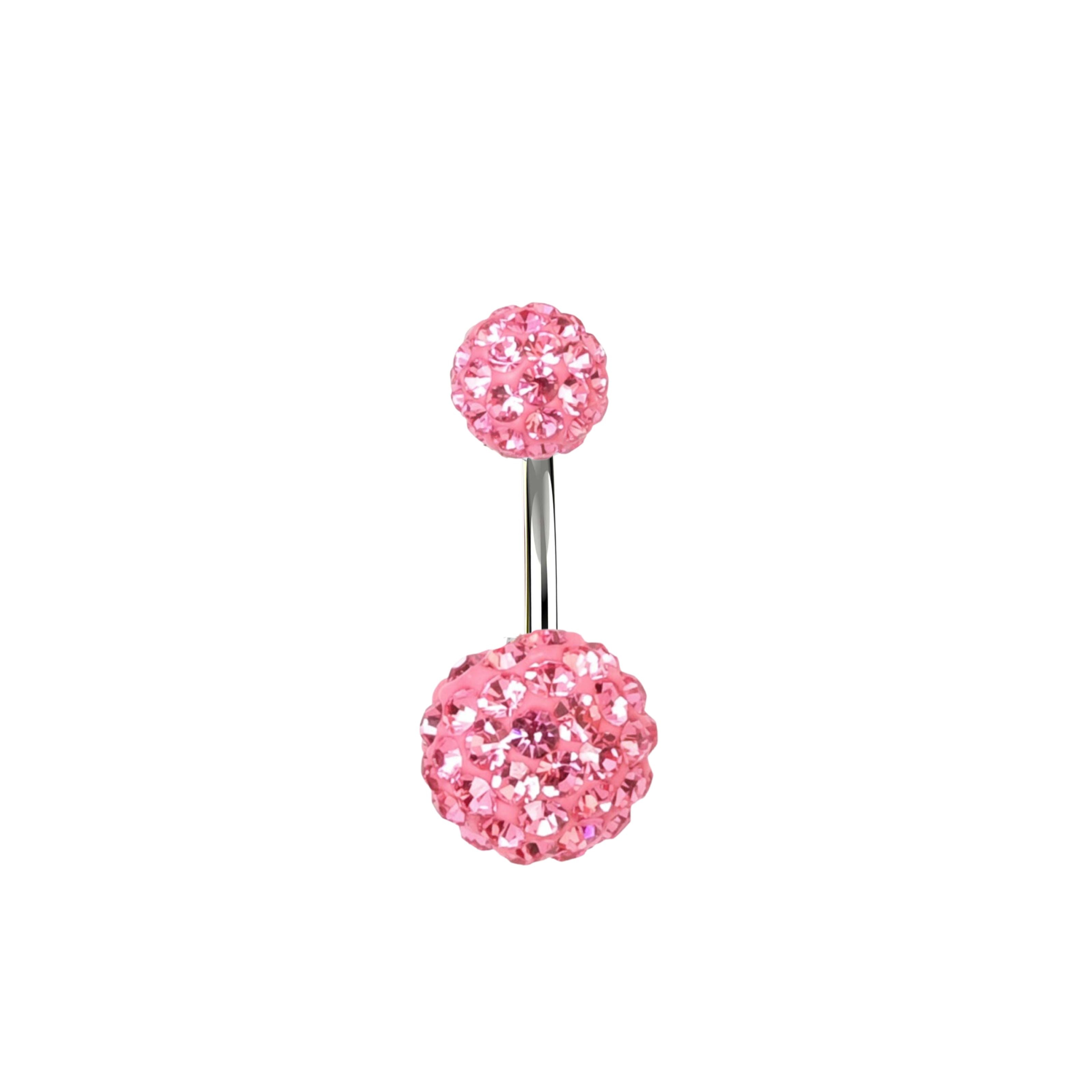 Sparkling Crystal Belly Button Navel Rings for Women & Girls