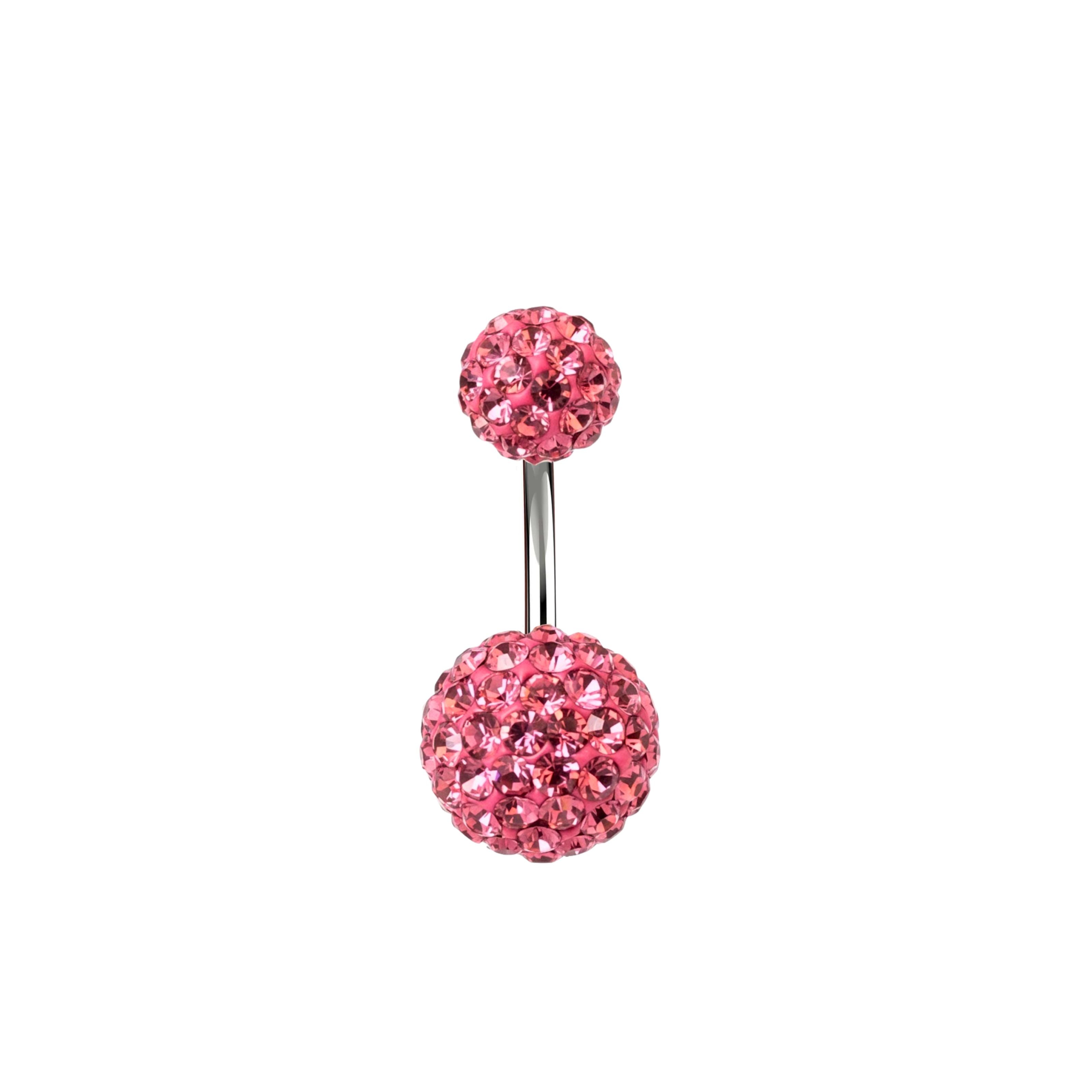 Sparkling Crystal Belly Button Navel Rings for Women & Girls