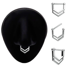indian nose piercing jewellery - tribal septum ring