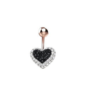 Heart-shaped belly ring for women India - Stylish navel belly jewelry online