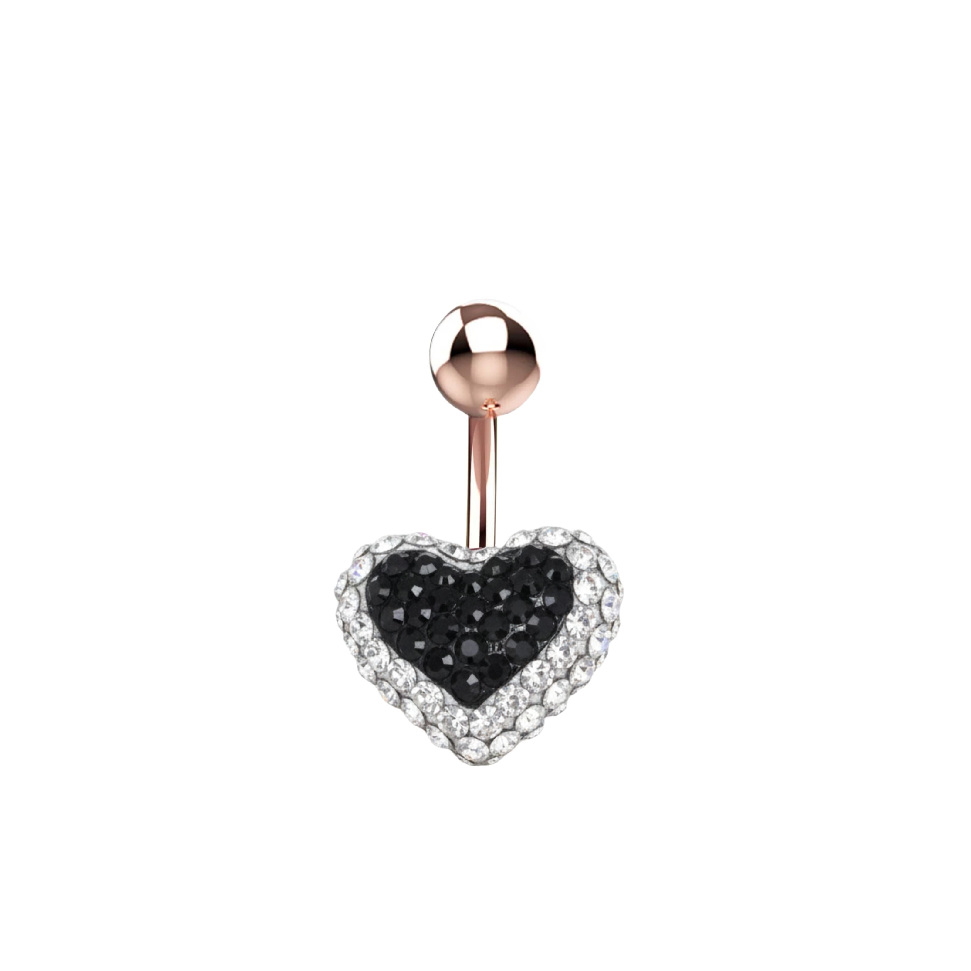 Heart-shaped belly ring for women India - Stylish navel belly jewelry online