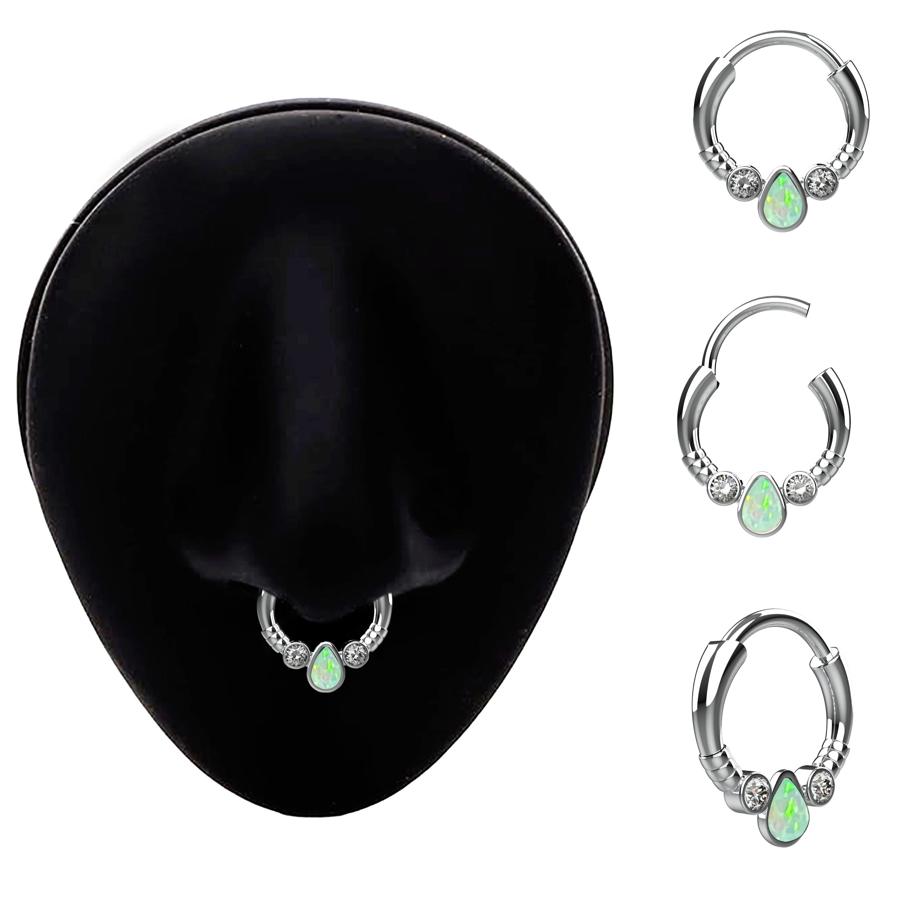 traditional septum ring india - south indian nose piercing jewellery