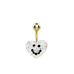 Women's gold navel rings