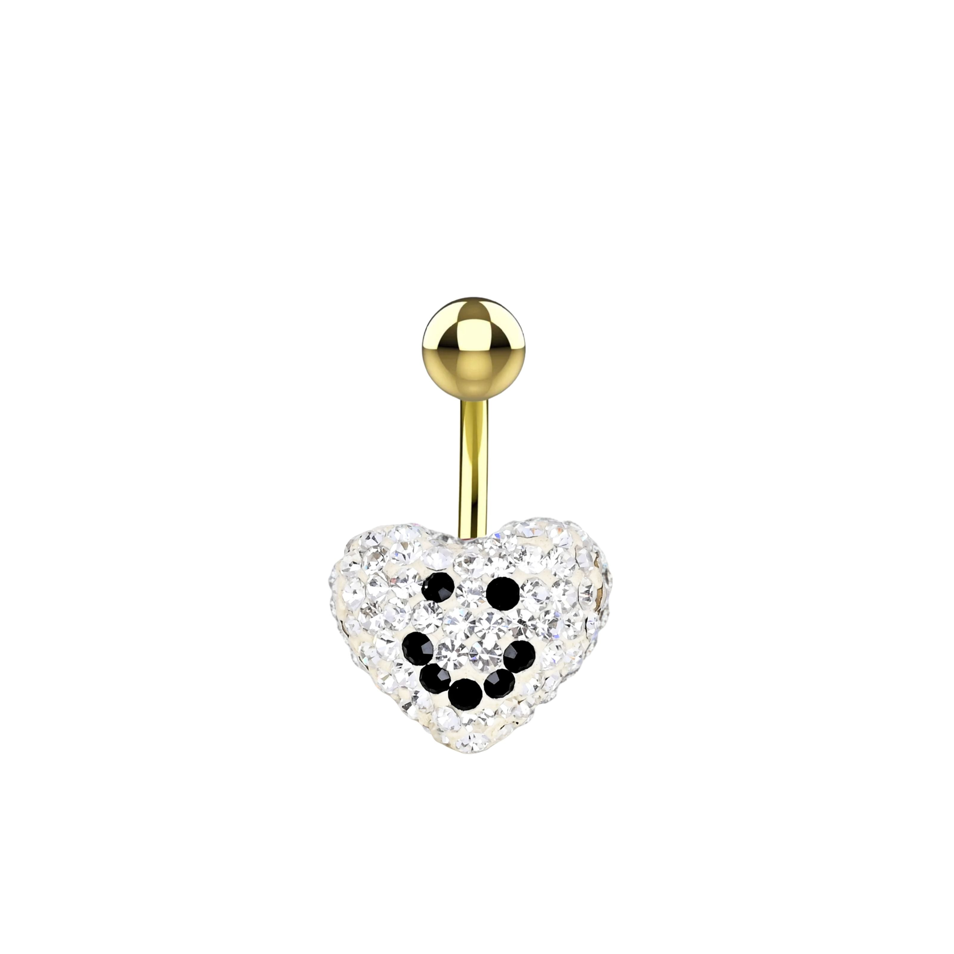 Women's gold navel rings