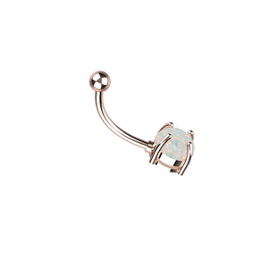 Rose gold belly piercing ring