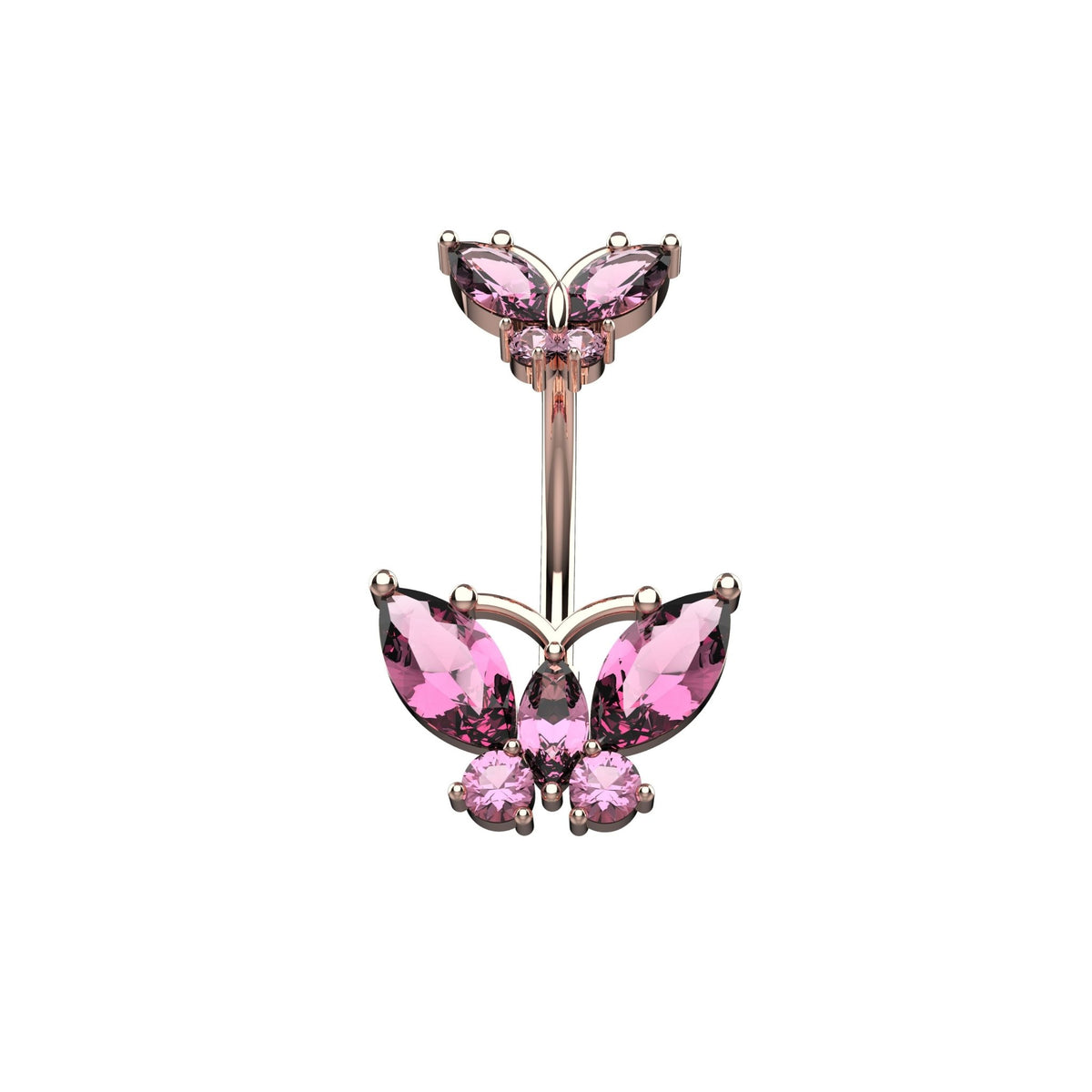 Belly Button Ring - Butterfly Gold Navel Ring for Women - IndoLibas