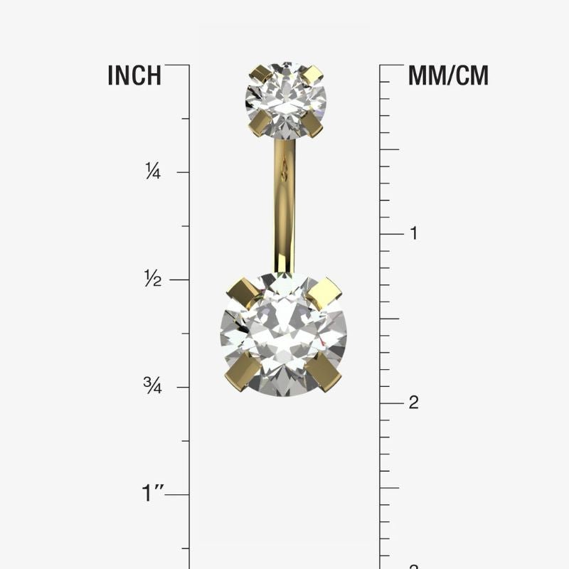 Belly Button Ring - Crystal Navel Piercing Jewelry for Women - IndoLibas