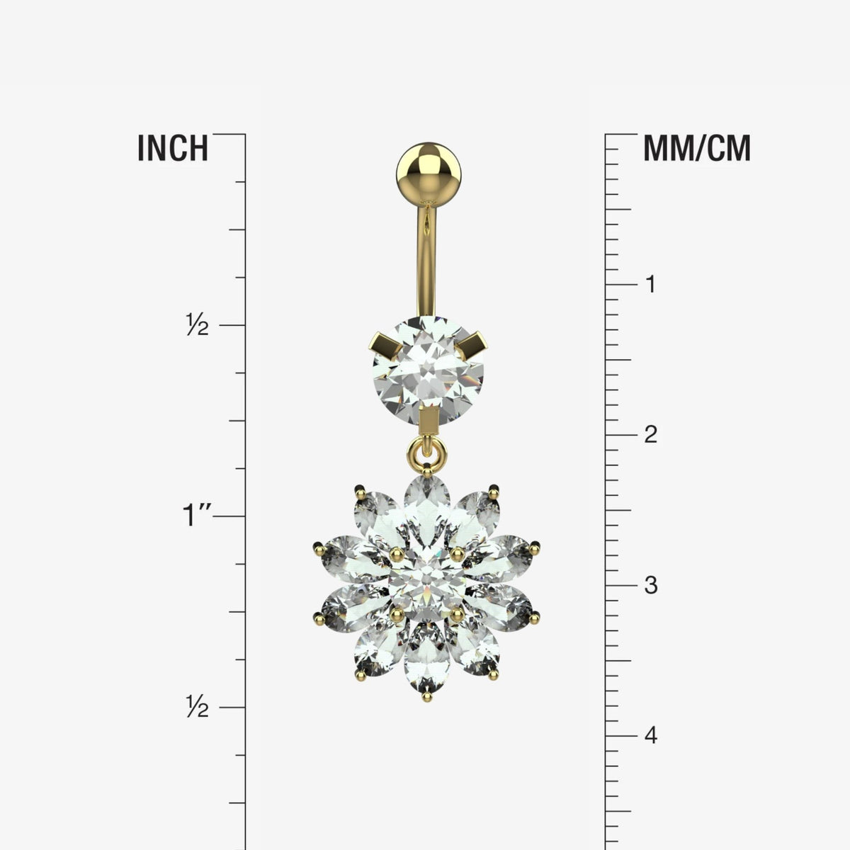 belly button ring for women – stylish navel jewellery 14g belly piercing india - IndoLibas