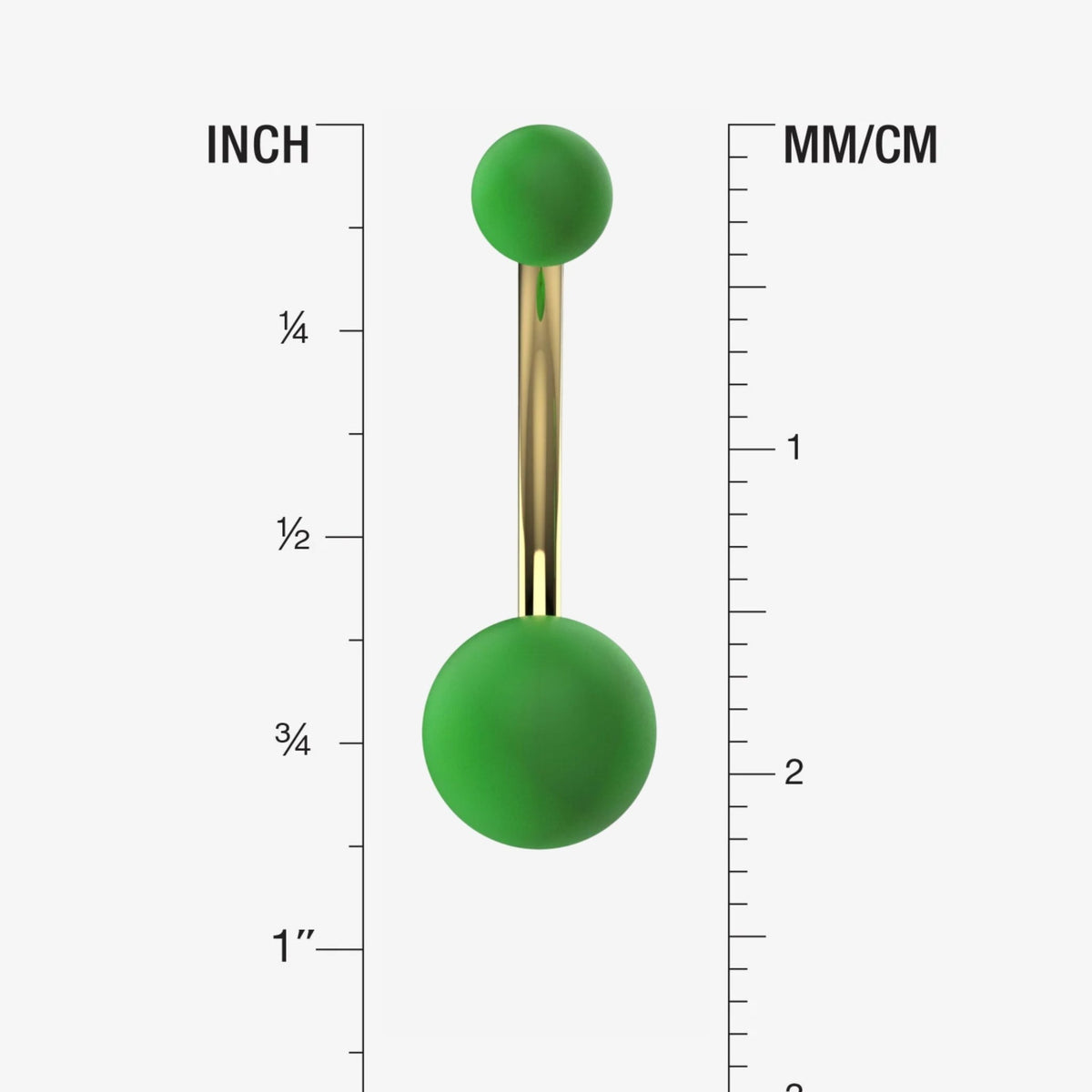 Belly Button Ring – Green Acrylic Navel Piercing Jewelry - IndoLibas