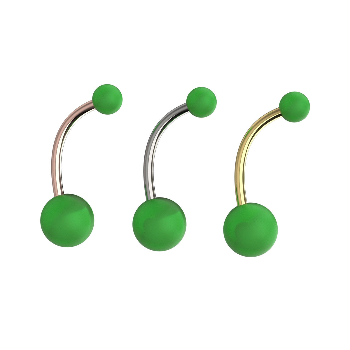 Belly Button Ring – Green Acrylic Navel Piercing Jewelry - IndoLibas