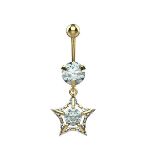 belly piercing jewellery - latest belly button jewelry for india women - IndoLibas