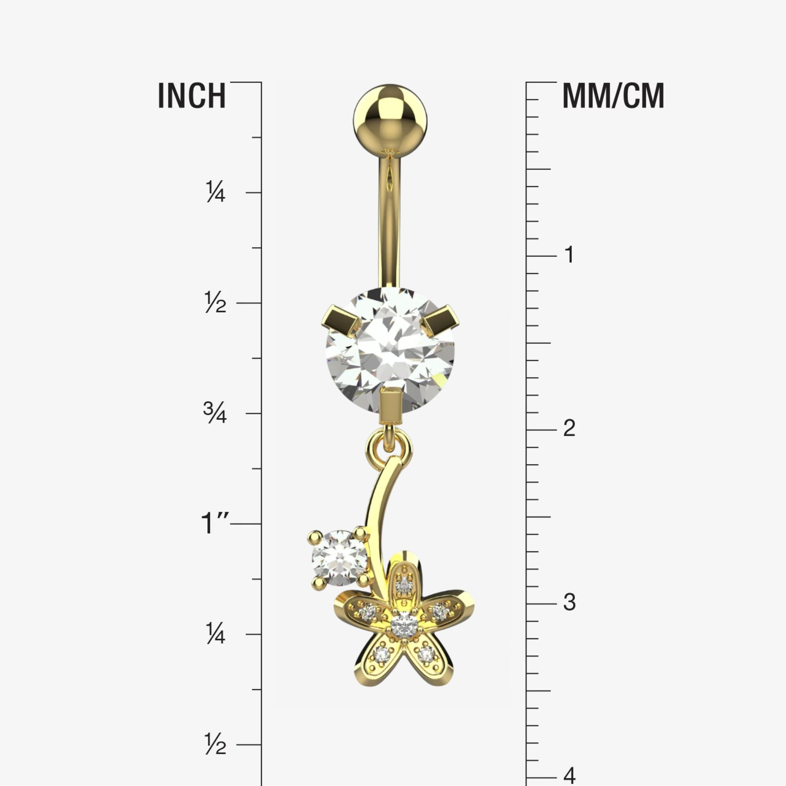 Belly Button Ring Piercing - Size Guide