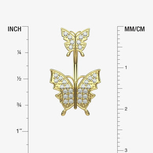 silver butterfly belly ring - gold belly rings piercing india