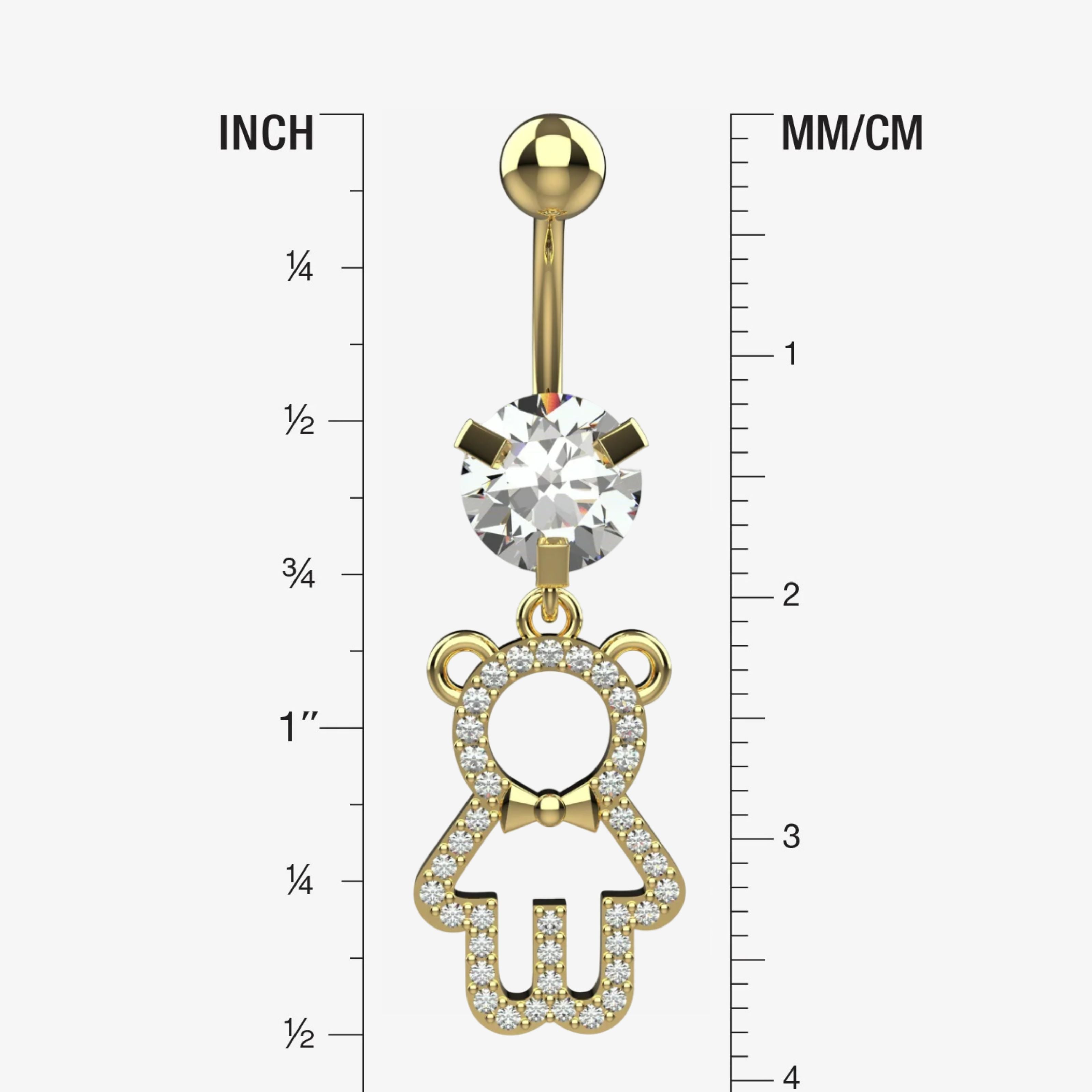 Belly Button Ring Piercing - Size Guide
