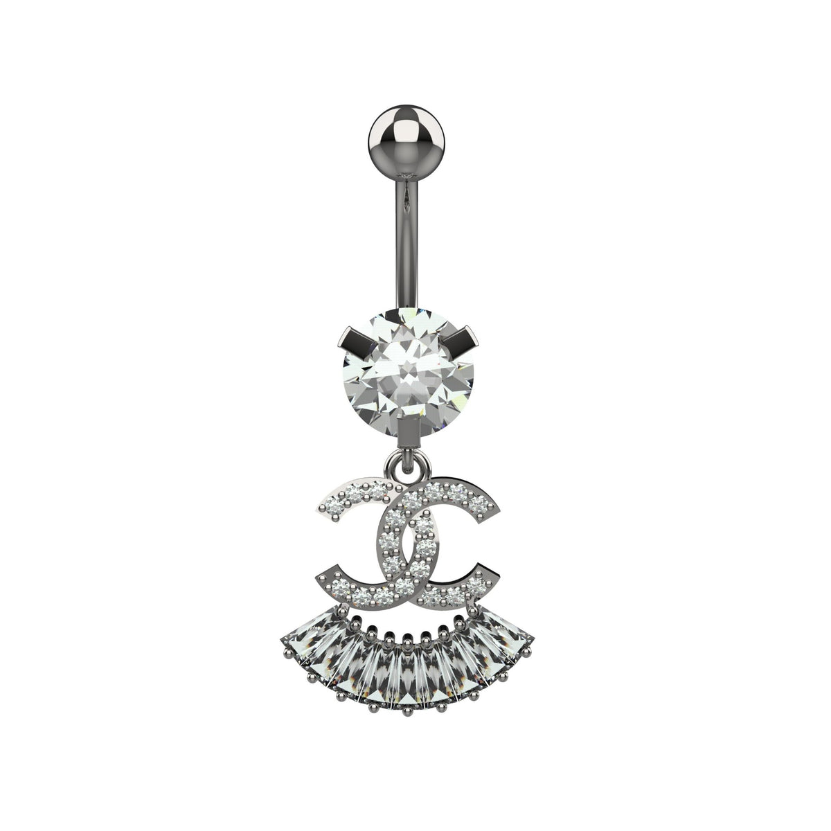 branded belly piercing jewellery - latest silver belly button piercing - IndoLibas