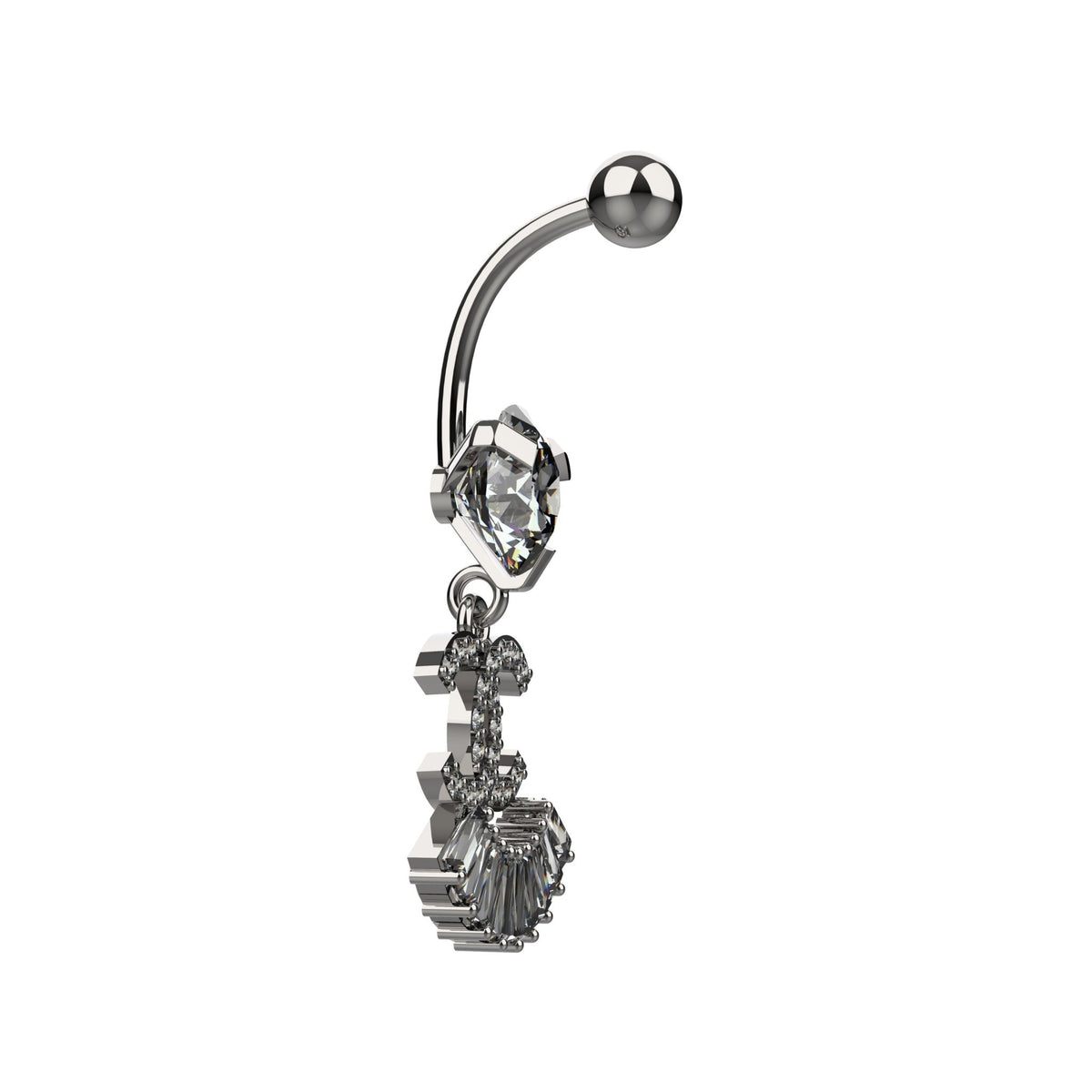 branded belly piercing jewellery - latest silver belly button piercing - IndoLibas