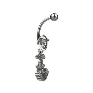 branded belly piercing jewellery - latest silver belly button piercing - IndoLibas