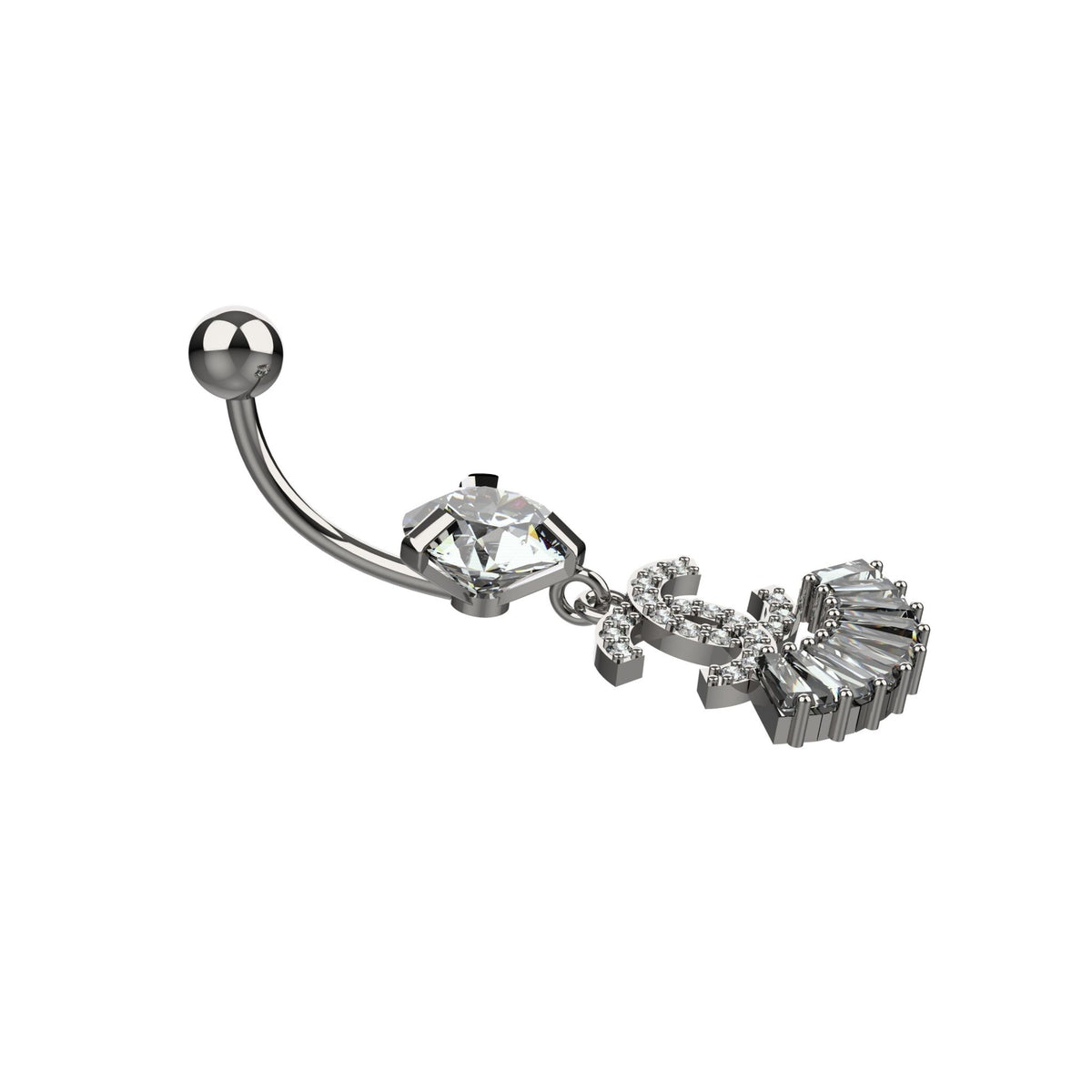branded belly piercing jewellery - latest silver belly button piercing - IndoLibas