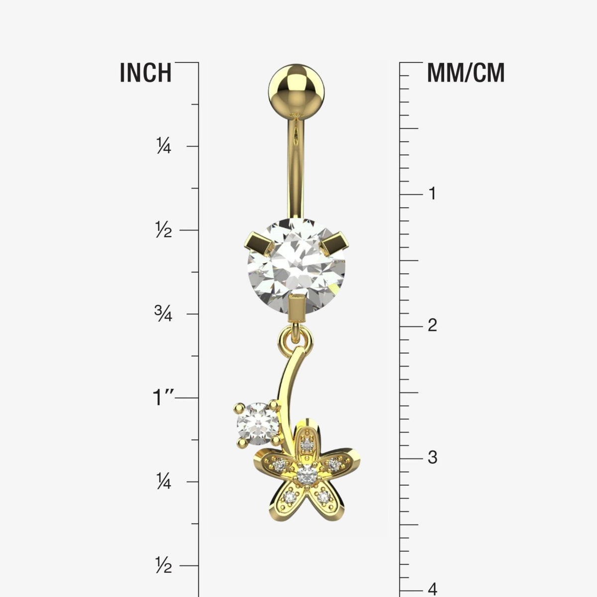 BTS Belly Ring - Gold Plated Belly Piercing Jewelry for Women - IndoLibas