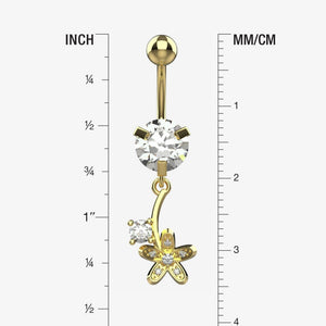 BTS Belly Ring - Gold Plated Belly Piercing Jewelry for Women - IndoLibas