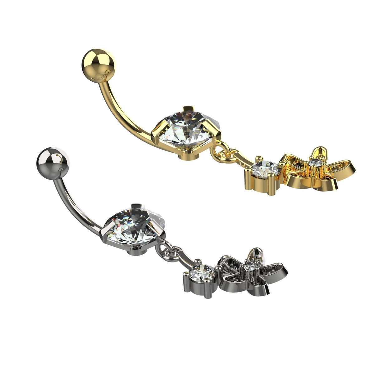 BTS Belly Ring - Gold Plated Belly Piercing Jewelry for Women - IndoLibas