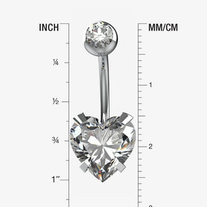 Silver Belly Button Ring Piercing - Size Guide