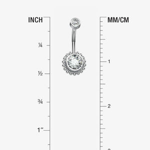 Crystal Belly Button Ring Piercing - Size Guide