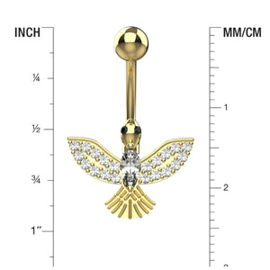 Bird Belly Button Ring Piercing - Size Guide